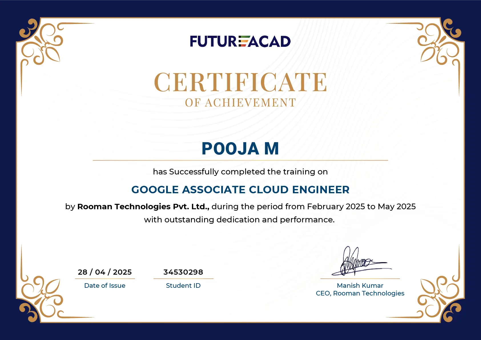 Certificate Cloud Engineer